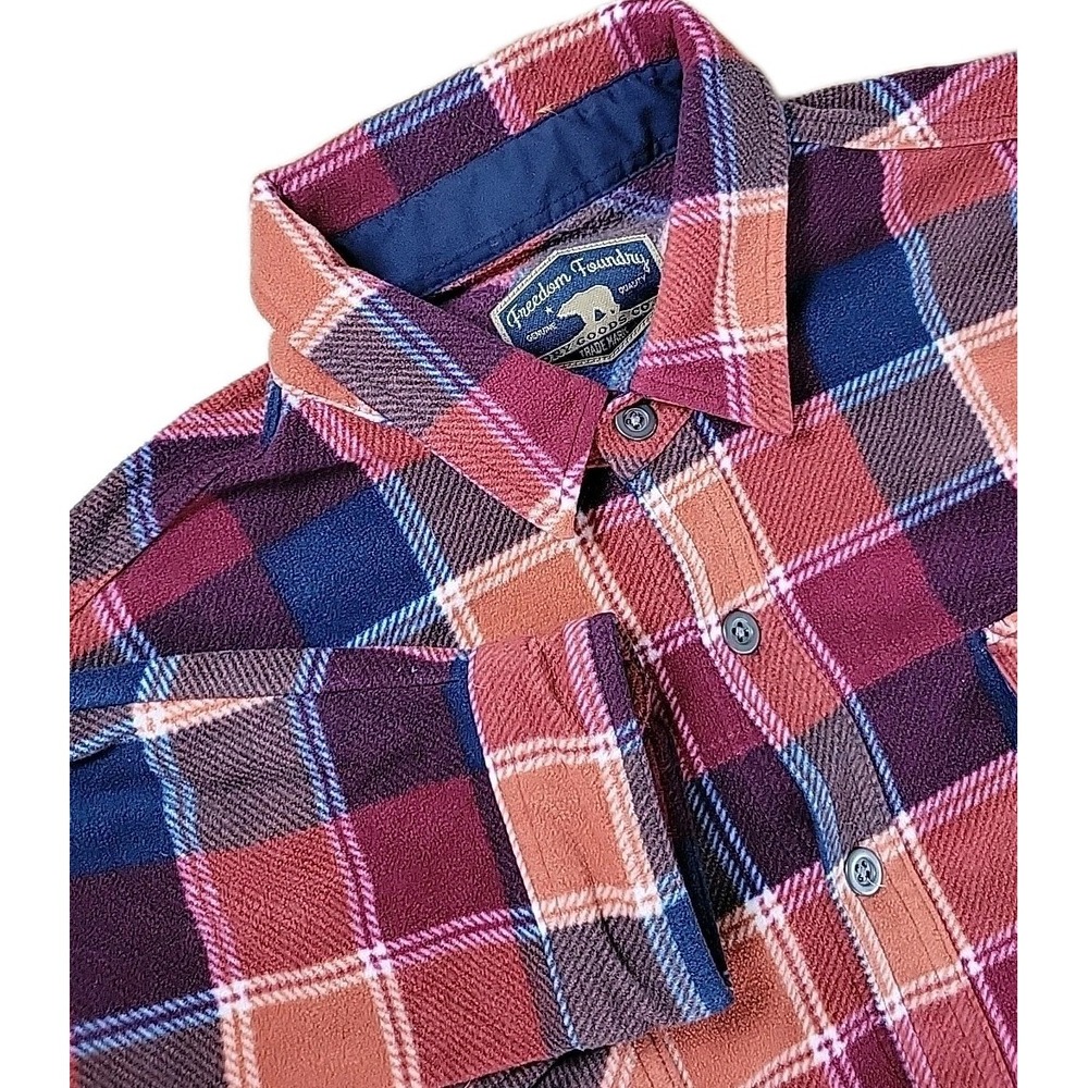 Freedom Foundry‎ Dry Goods Co Button Down Flannel Shirt Men's 2XL MULTICOLOR